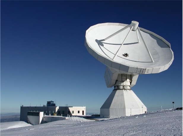 The IRAM 30 m telescope with the NIKA2 camera at the focal plane
